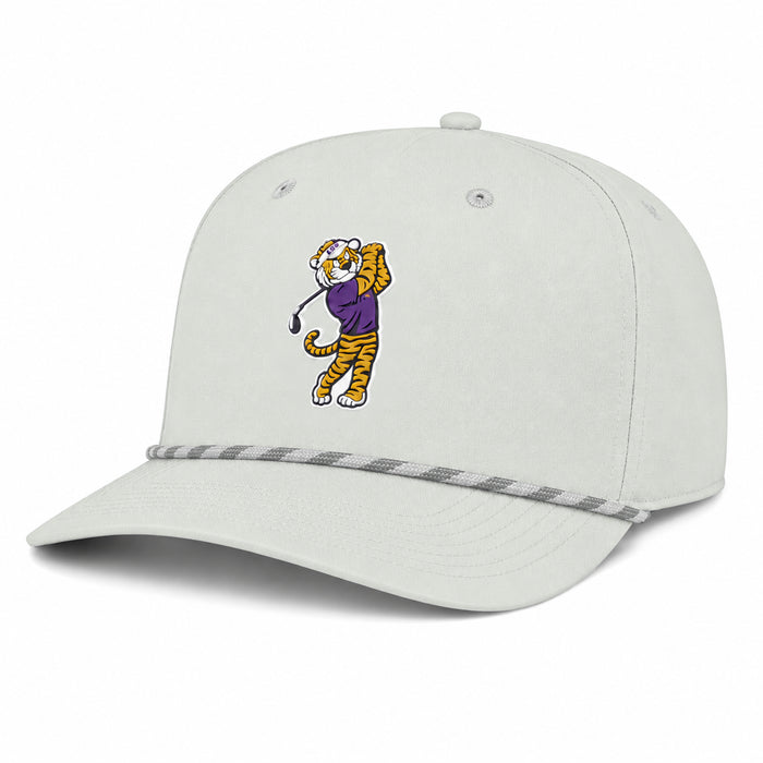 LSU Tigers Ahead Birdie Mike Alto Structured AeroSphere Performance 5-Panel Rope Hat - Stone