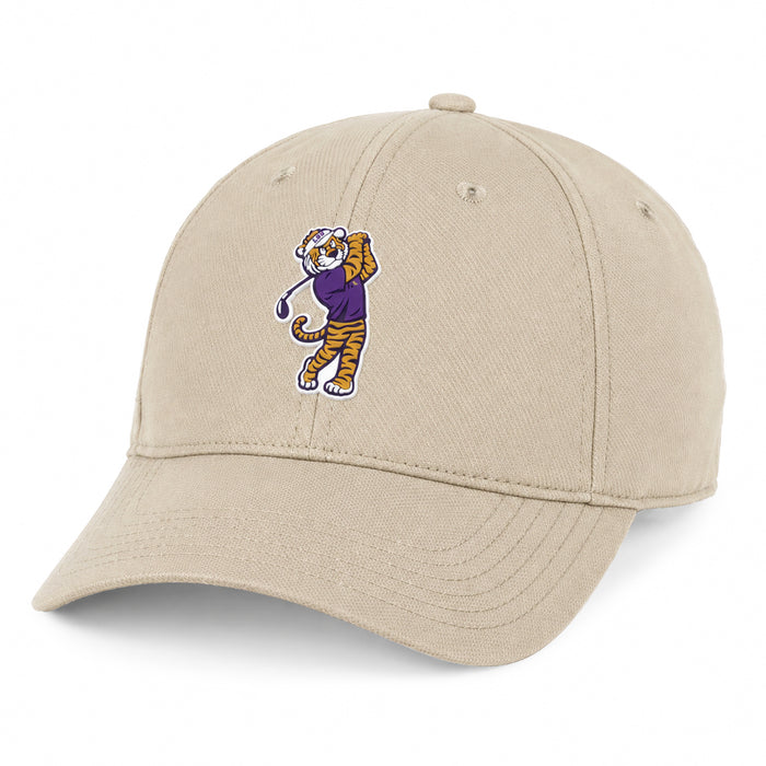 LSU Tigers Ahead Birdie Mike Frio Unstructured AeroSphere Performance Hat - Khaki