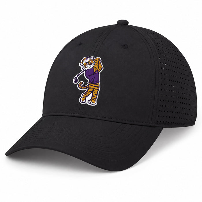 LSU Tigers Ahead Birdie Mike Vento Unstructured AeroSphere Perforated Performance Hat - Black