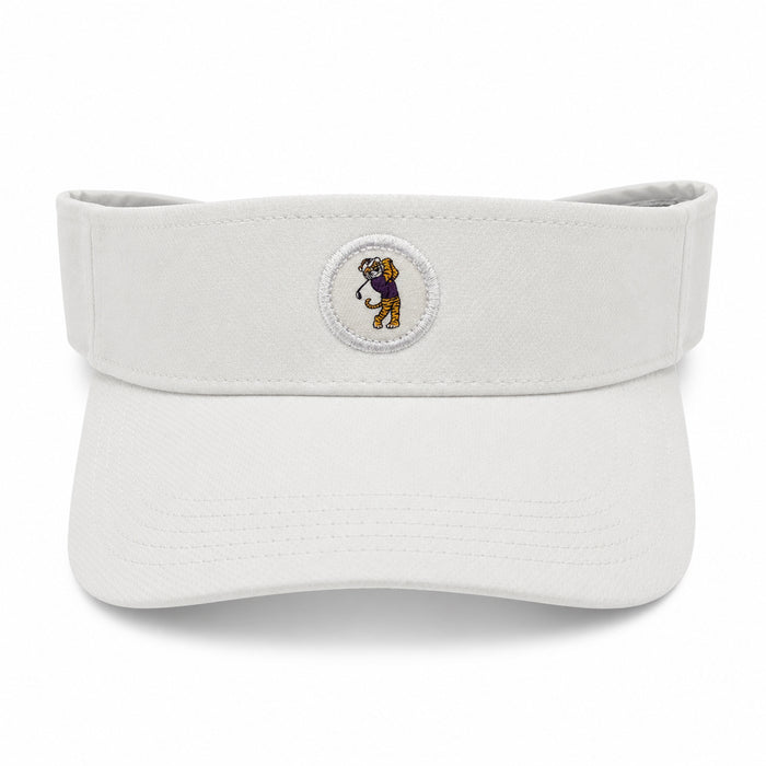 LSU Tigers Ahead Birdie Mike Aerosphere Adjustable Golf Visor - White