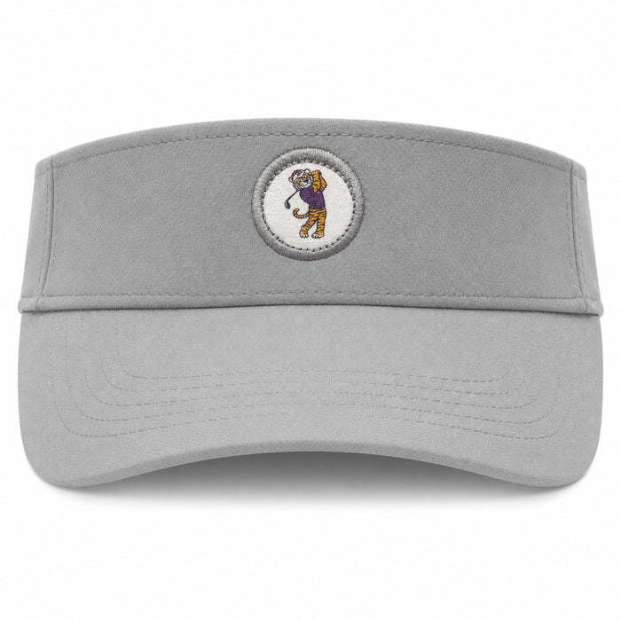 LSU Tigers Ahead Birdie Mike Aerosphere Adjustable Golf Visor - Light Grey