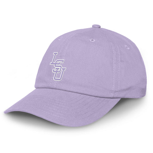 LSU Tigers Ahead Interlock Carmel Adjustable Hat - Lavender