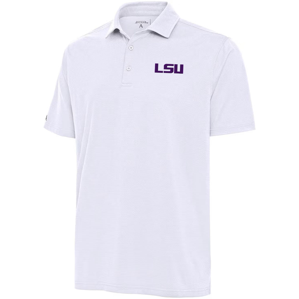 Vive la Fete Boys Embroidered White  Polo Shirt - Yellow LSU main image 0