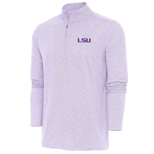 LSU Tigers Antigua Hunk Heather Performance 1/4 Zip Pullover - Lilac Heather