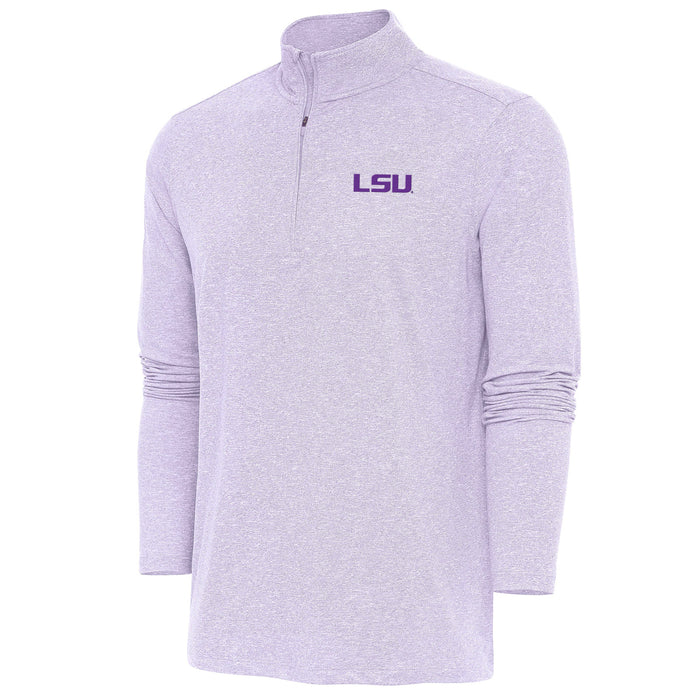 LSU Tigers Antigua Hunk Heather Performance 1/4 Zip Pullover - Lilac Heather