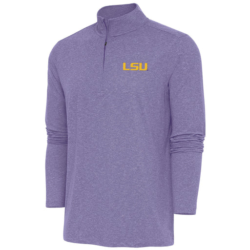 LSU Tigers Antigua Hunk Heather Performance 1/4 Zip Pullover - Purple Heather