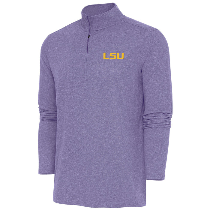 LSU Tigers Antigua Hunk Heather Performance 1/4 Zip Pullover - Purple Heather