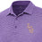 LSU Tigers Antigua Interlock Scheme Heather Stripe Performance Polo - Purple