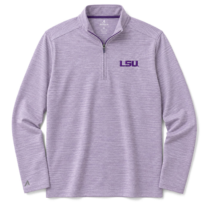 LSU Tigers Antigua Primary Endless Performance 1/4 Zip Pullover - Dark Purple Heather
