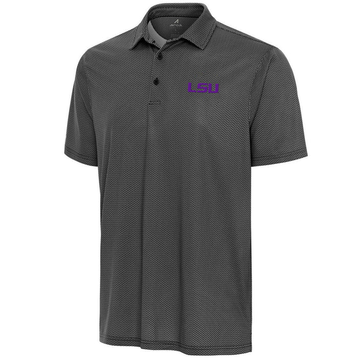 LSU Tigers Antigua Trickle Pattern Performance Polo - Black