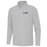 LSU Tigers Antigua Twine Mini Stripe Performance 1/4 Zip Pullover -Sky Grey / White