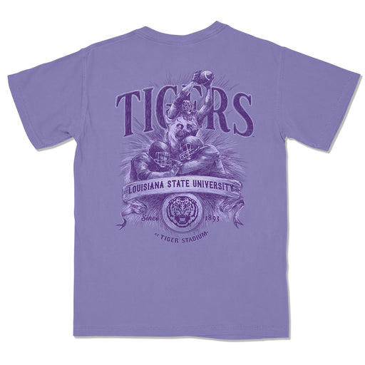 LSU Tigers B-Unlimited Gridiron Hero Garment Dyed Pocket T-Shirt - Violet