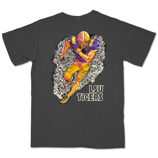 LSU Tigers B-Unlimited Stadium Crowd Garment Dyed Pocket T-Shirt - Pepper