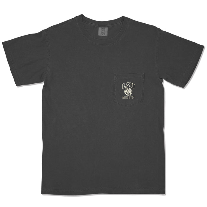 LSU Tigers B-Unlimited Stadium Crowd Garment Dyed Pocket T-Shirt - Pepper