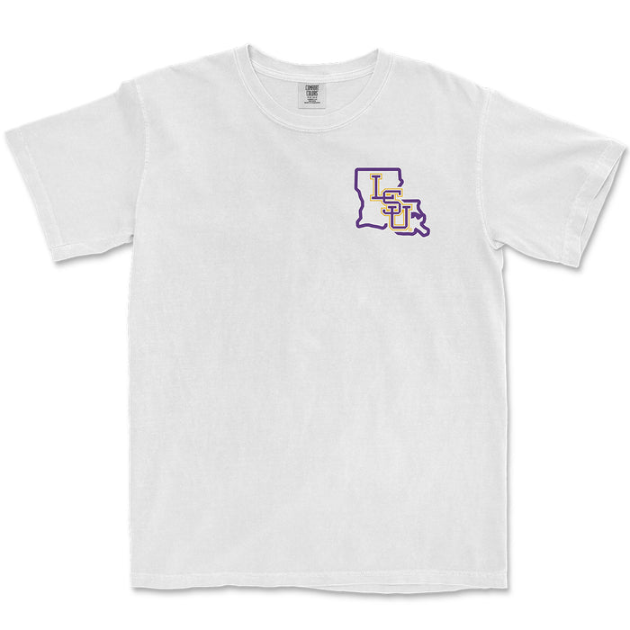 LSU Tigers Baseball Alex Box Postcard Greetings Garment Dyed T-Shirt - White