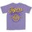 LSU Tigers Baseball Vintage Script Stripes Dyed T-Shirt - Violet
