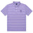 LSU Tigers Bayou Birdie Tiger Head 3 Stripe Performance Polo - Lavender / Purple / Grey
