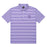 LSU Tigers Bayou Birdie Tiger Head 3 Stripe Performance Youth Polo - Purple / Lavender / Grey