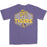 LSU Tigers Beanie Mike Striped Badge Garment Dyed T-Shirt - Grape