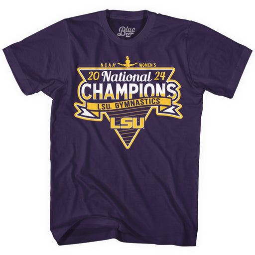 LSU Tigers Blue 84 Gymnastics National Champions T-Shirt - Purple