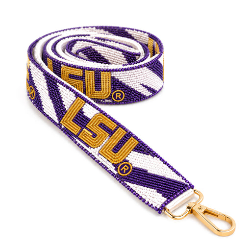 LSU Tigers Bomb Designs Tiger Stripe Beaded Purse Strap