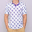 LSU Tigers Bomb Designs Beanie Mike Scattered Pattern Performance Polo - White