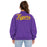 LSU Tigers Bomb Designs Beanie Mike Sequin Mock Neck Pullover Sweatshirt - Purple