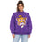LSU Tigers Bomb Designs Beanie Mike Sequin Mock Neck Pullover Sweatshirt - Purple