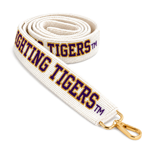 LSU Tigers Bomb Designs Fighting Tigers Beaded Purse Strap