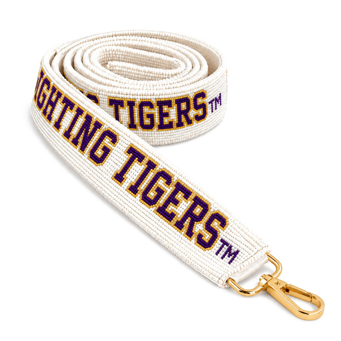 LSU Tigers Bomb Designs Fighting Tigers Beaded Purse Strap