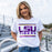 LSU Tigers Bomb Designs Sequin + Jewel Design Cuff Sleeve T-Shirt - White