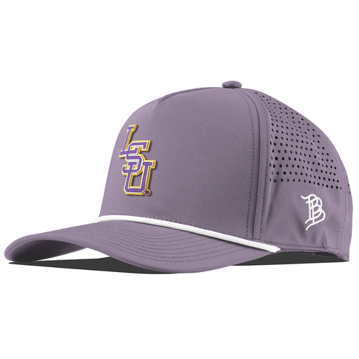 LSU Tigers Branded Bills Interlock Perforated Performance Curved 5-Panel Rope Hat - Purple