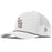 LSU Tigers Branded Bills Interlock Perforated Performance Curved 5-Panel Rope Hat - White w/ Purple Rope