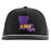LSU Tigers Branded Bills Purple State Perforated Performance Flat 5-Panel Rope Hat - Black