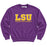 LSU Tigers Camp David LSU Athletic Block Applique Fleece Crewneck - Purple
