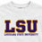 LSU Tigers Camp David LSU Athletic Block Applique Fleece Crewneck - White