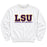 LSU Tigers Camp David LSU Athletic Block Applique Fleece Crewneck - White