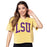 LSU Tigers Chicka-d Arch Sweet Tee Crop T-Shirt - Mustard