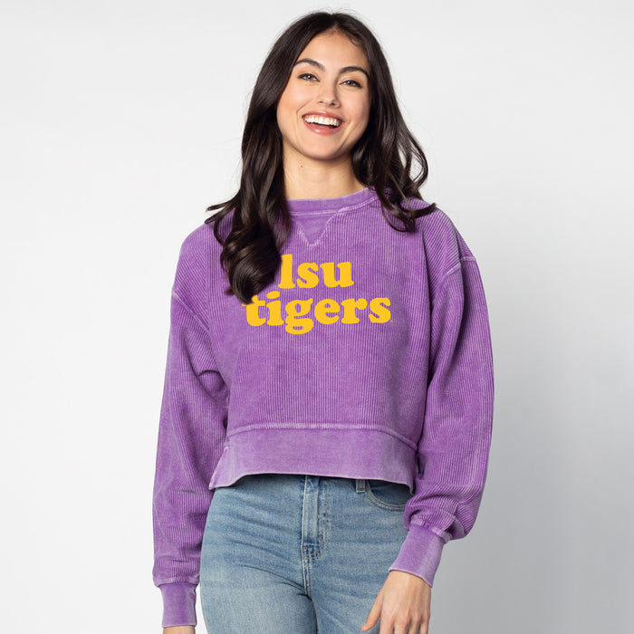 Lsu corded sweatshirt Clearance