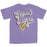 LSU Tigers Beanie Mike Chunk Script Garment Dyed  T-Shirt - Violet
