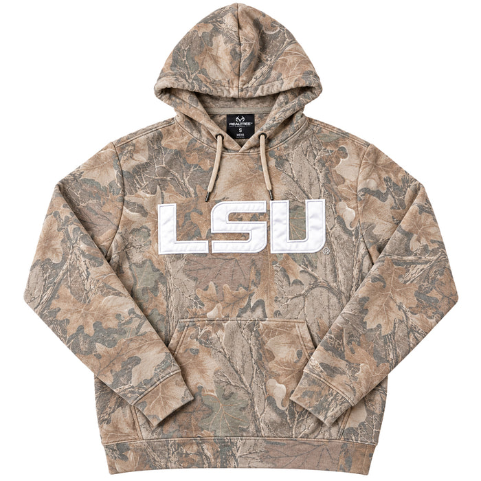 LSU Tigers Colosseum Primary Embroidered Pullover Hoodie Sweatshirt - Realtree Camo