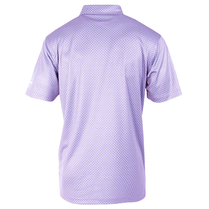 LSU Tigers Columbia Baseball Interlock Club Master Polo - Frosted Purple