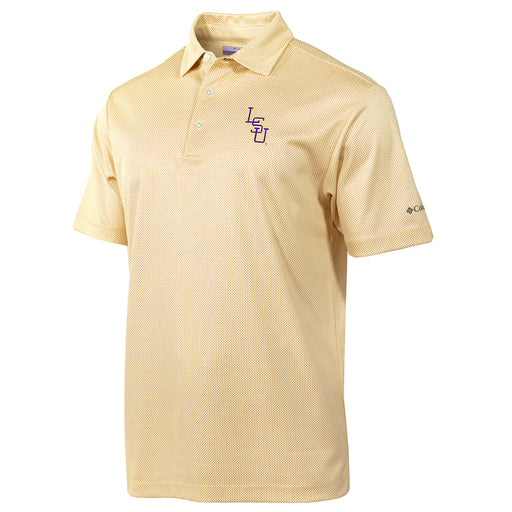 LSU Tigers Columbia Golf Baseball Interlock Fairway Flex Polo - Gold