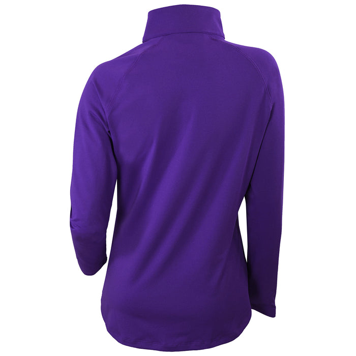 LSU Tigers Columbia Golf Beanie Mike Omni-Wick Outward Nine Women's Performance 1/4 Zip Pullover - Purple