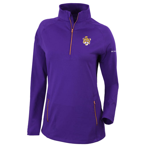 LSU Tigers Columbia Golf Beanie Mike Omni-Wick Outward Nine Women's Performance 1/4 Zip Pullover - Purple