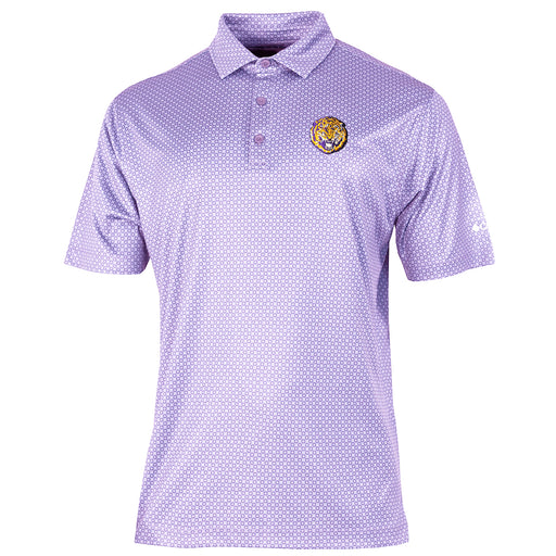 LSU Tigers Columbia Golf Round Vault Club Master Polo - Frosted Purple
