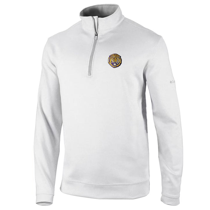 LSU Tigers Columbia Golf Round Vault Omni-Wick Wickham Hills 1/4 Zip Pullover - White