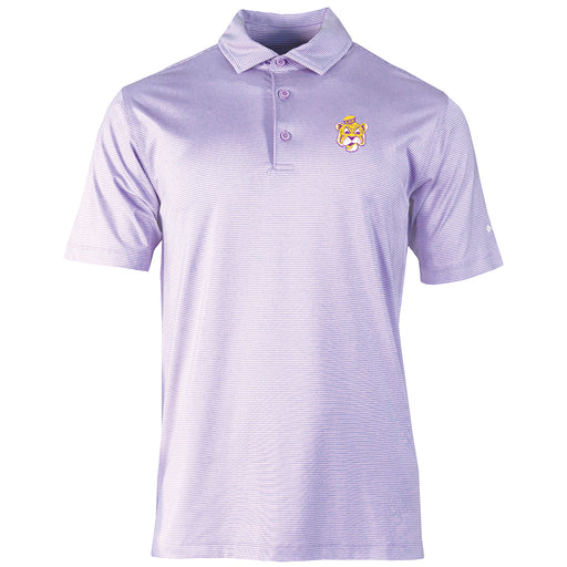 LSU Tigers Columbia Sportswear Beanie Double Hit Stripe Polo - Frosted Purple