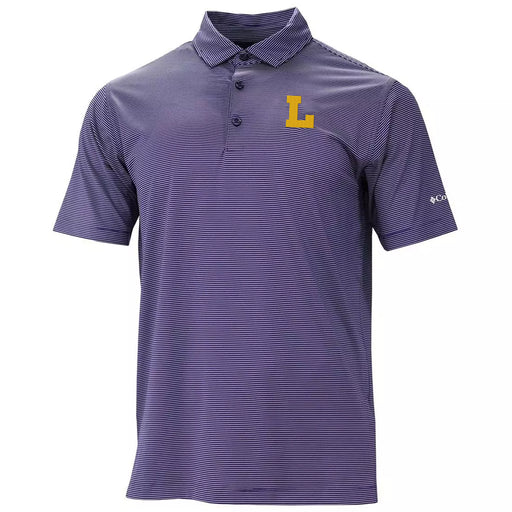 LSU Tigers Columbia Vault L Double Hit Stripe Polo - Purple