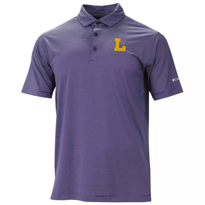 LSU Tigers Columbia Vault L Double Hit Stripe Polo - Purple